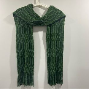 Fringed fluffy maxi scarf